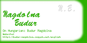 magdolna budur business card
